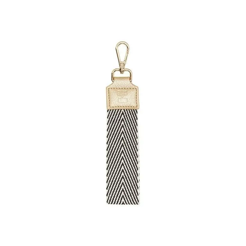 Elms + King - Wristlet - Black Chevron 1