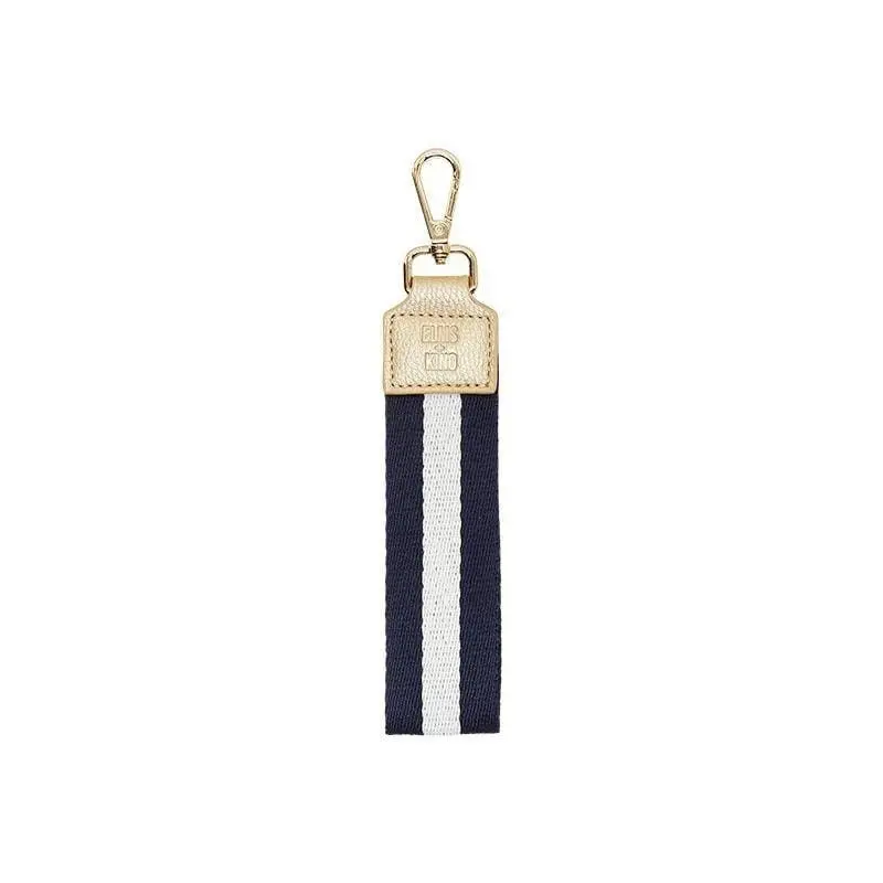 Elms + King - Wristlet - Navy Stripe 1