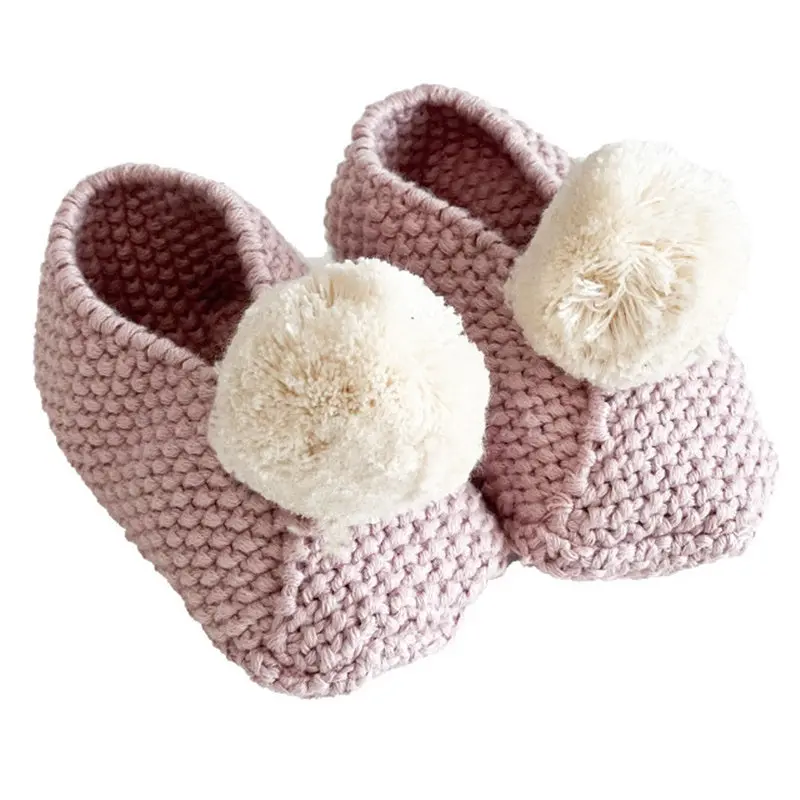“Alimrose - Baby Pompom Slippers - Pink 1