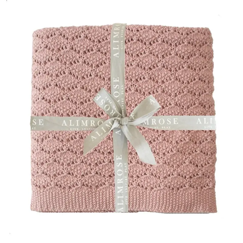 Alimrose - Heritage Knit Baby Blanket - Petal 1