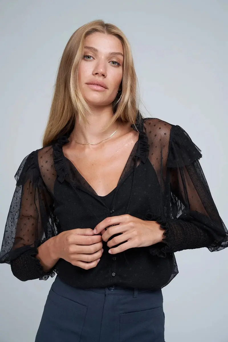 Lilya - Lacey Top - Black 2