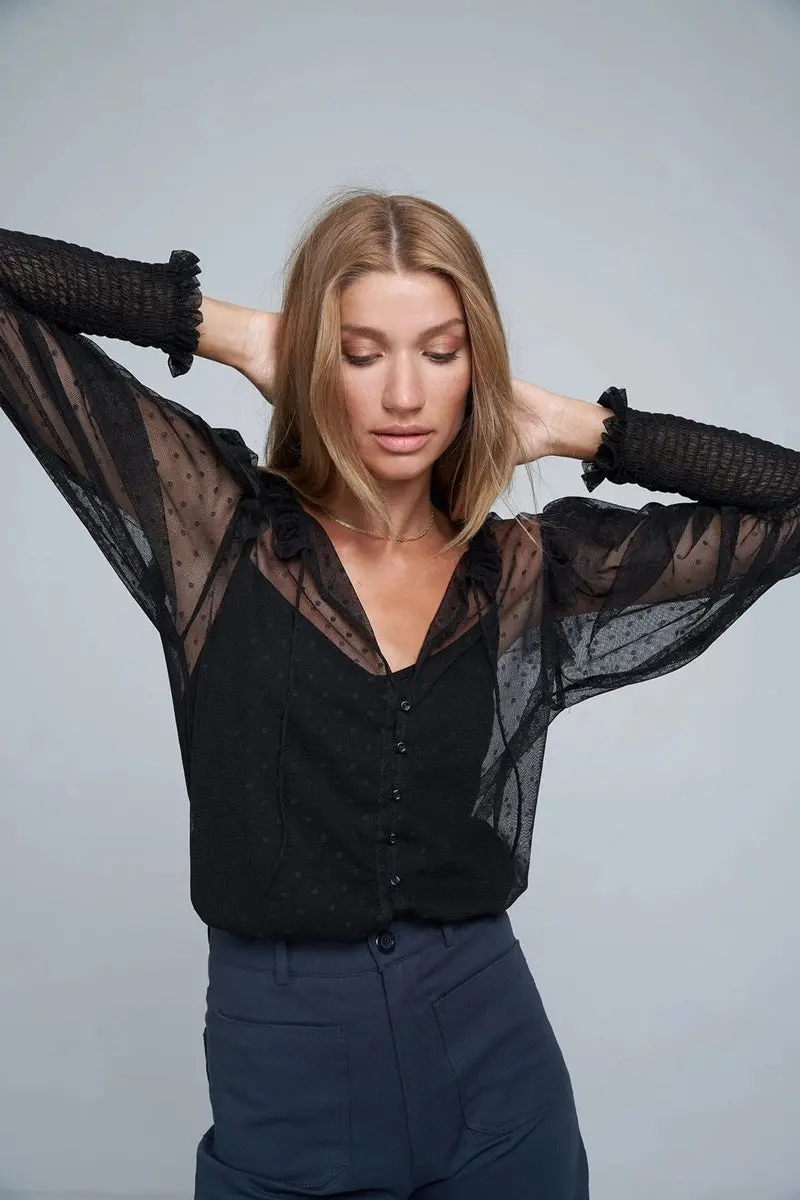 Lilya - Lacey Top - Black 3