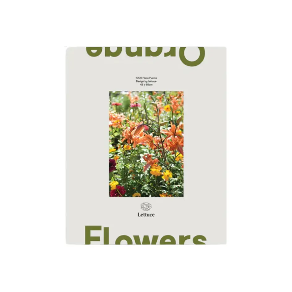 Lettuce - Puzzle - Orange Flowers 1