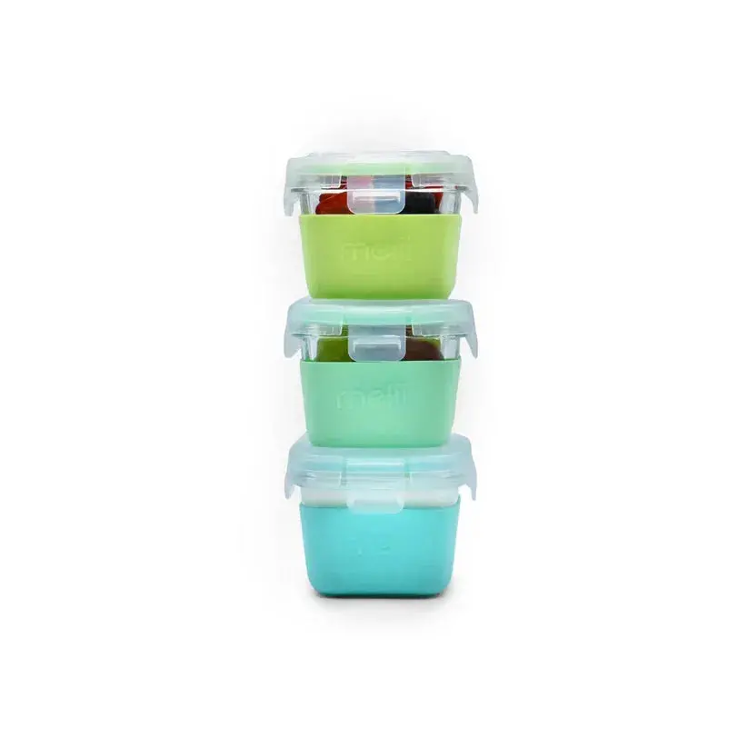 Recipientes De Vidrio Con Tapa, Paquete De 3 Colores, Melii 1
