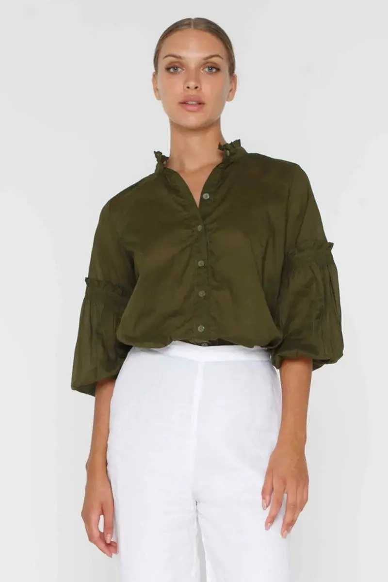 Blak Luxe - Melody Shirt - Army 1