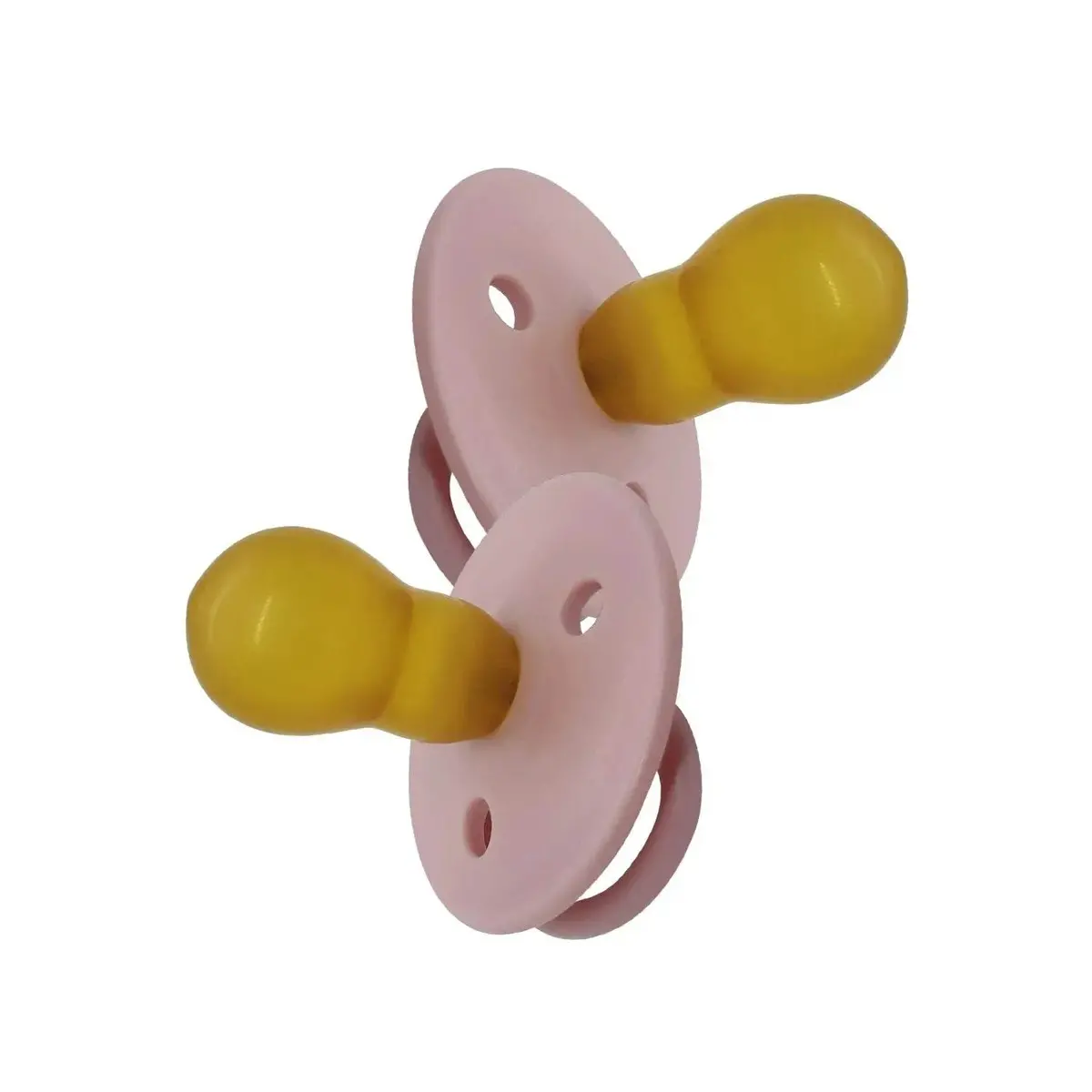 Chupetes Redondos  Látex 6M 2 Uns Rosa, Mininor 1