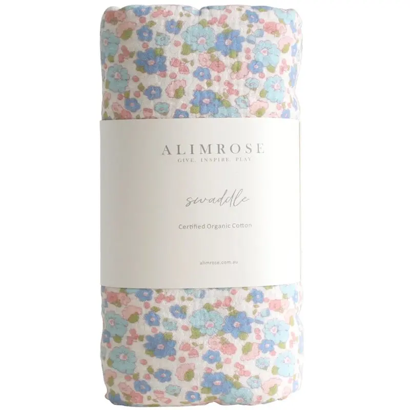 Alimrose - Muslin Swaddle - Liberty Blue 1