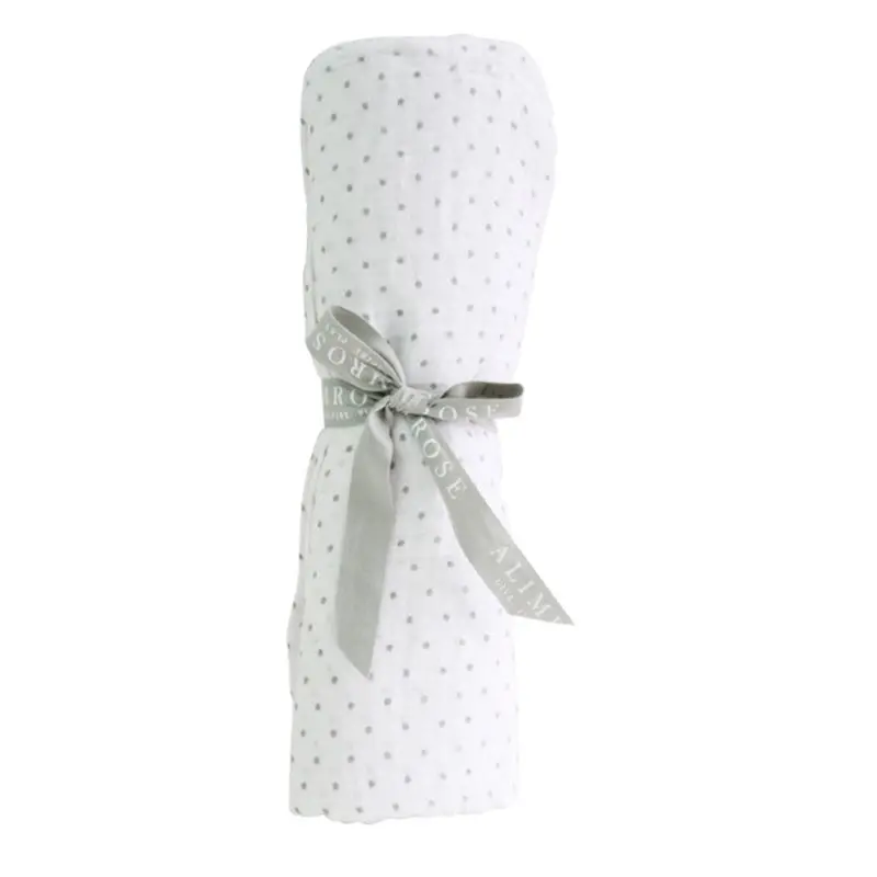 Alimrose - Muslin Swaddle - Grey Spot 1