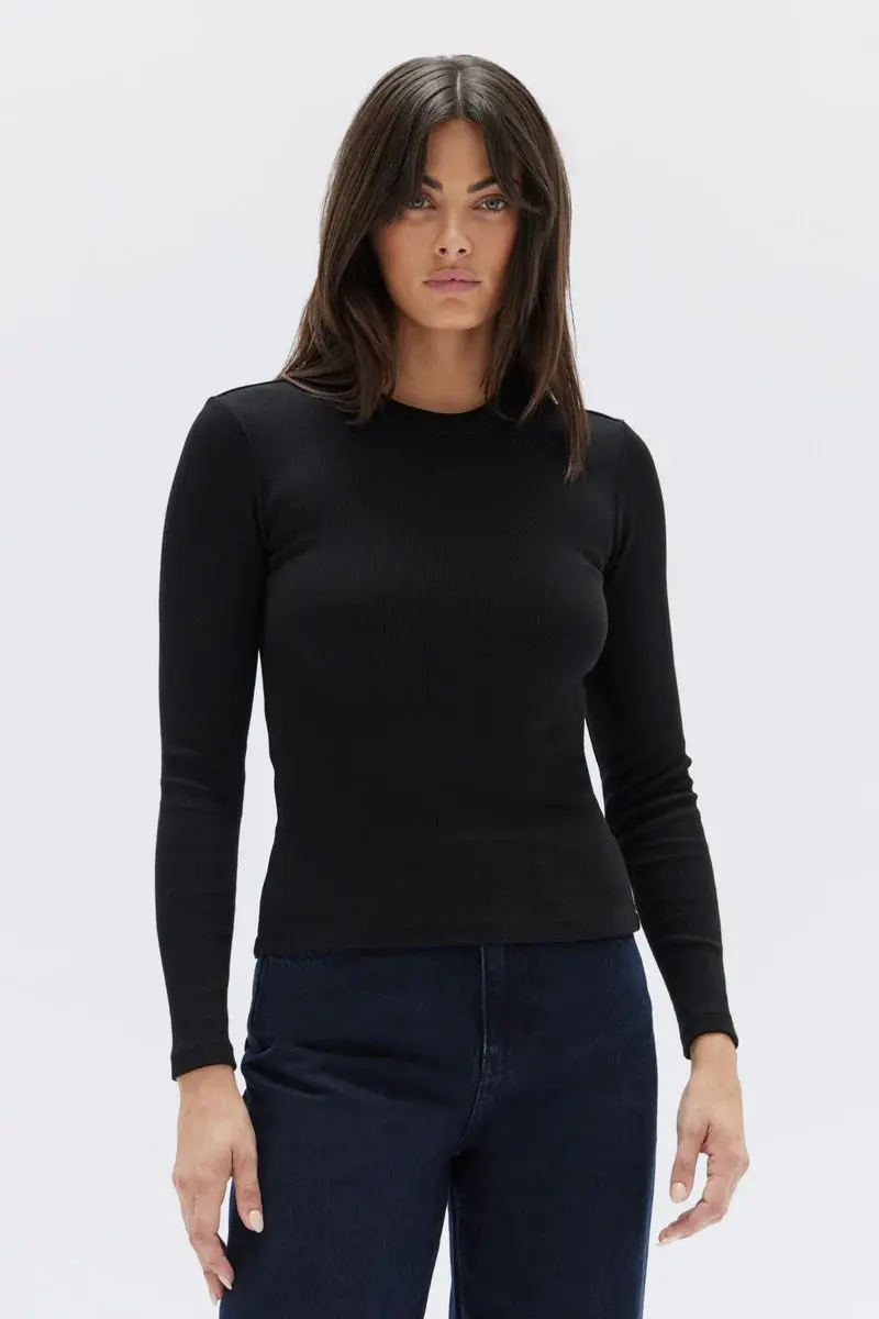 Assembly Label - Miana Organic L/S Tee - True Black 1