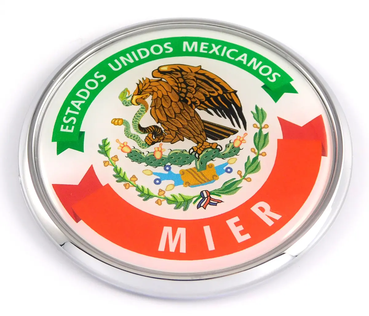 Mier Mexico Mexican State Car Chrome Round Emblem Decal 3D Badge 2.75" 1