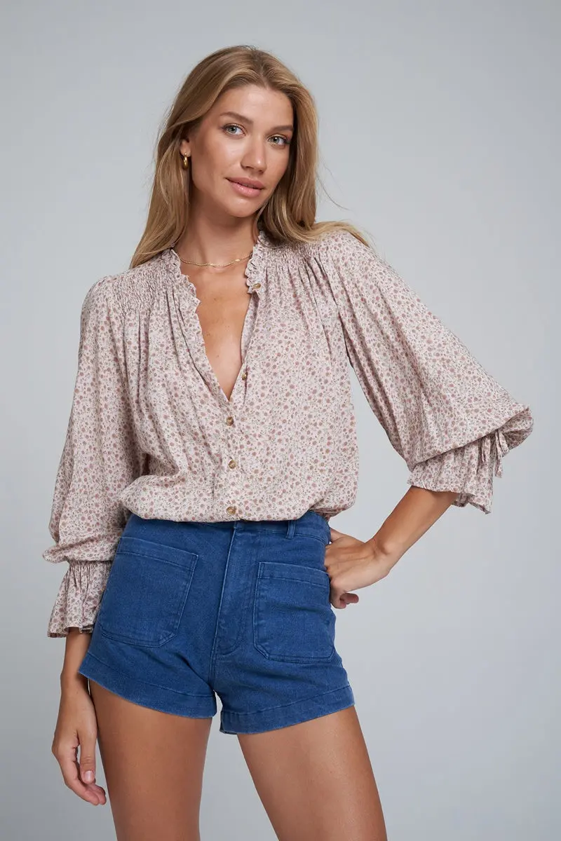 Lilya - Mohave Blouse - Vintage Floral Musk Pink 1