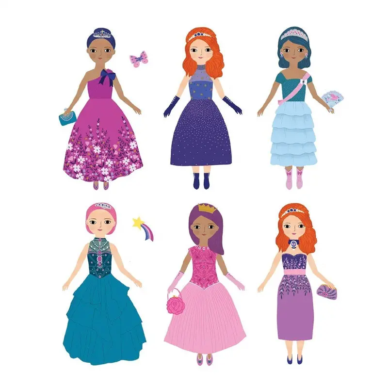 Mudpuppy - Princess Magic Magnetic Dress-Up 2