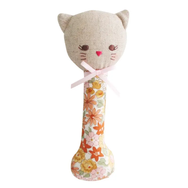 Alimrose - Kitty Stick Rattle - Sweet Marigold 1