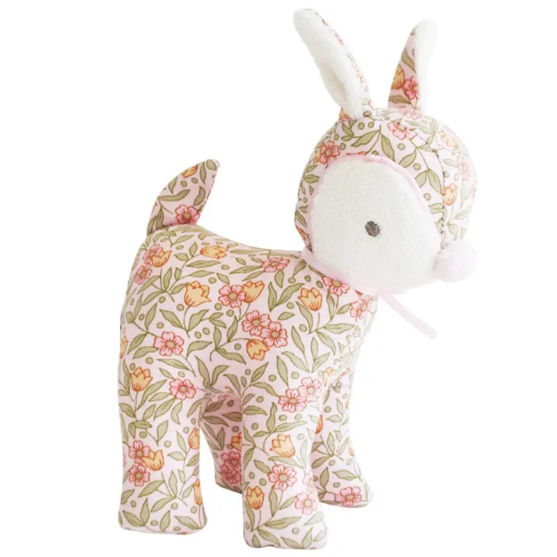 Alimrose - Baby Deer Rattle 16Cm - Blossom Lily Pink 1
