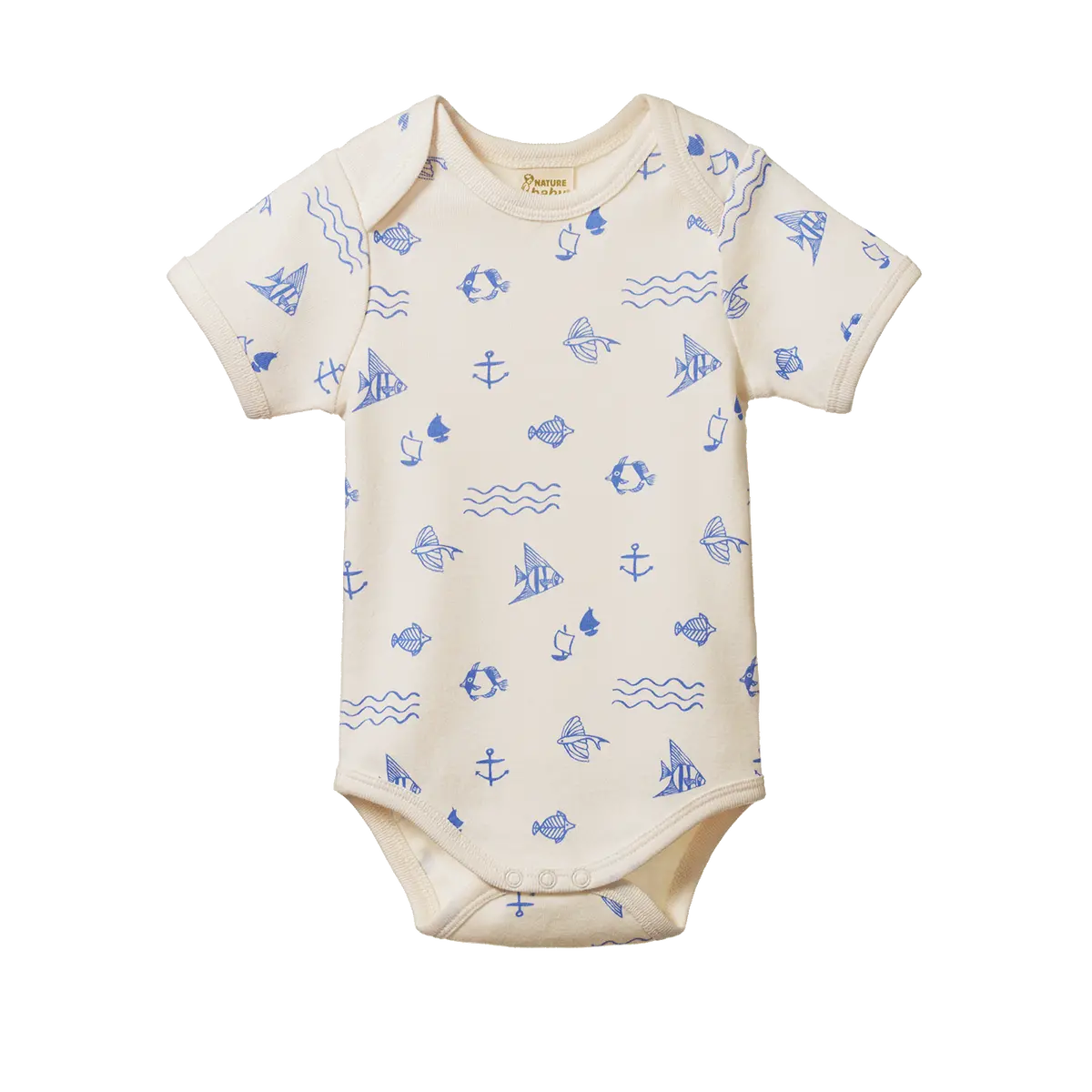 Nature Baby - Short Sleeve Body Suit - Atlantic Print 1