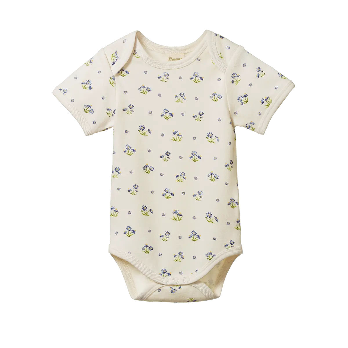 Nature Baby - Short Sleeve Body Suit - Daisy Daze Print 1