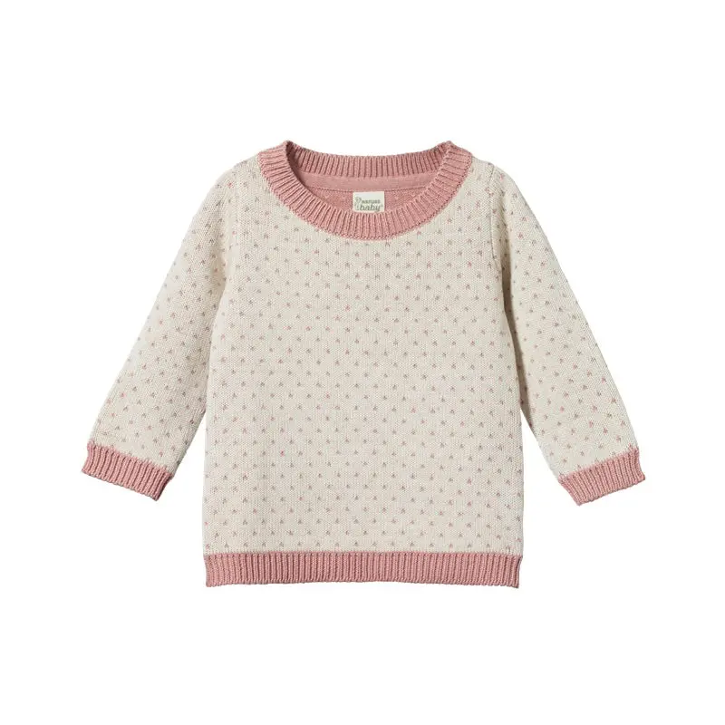Nature Baby - Billy Jumper - Tulip/Oatmeal Marle 1