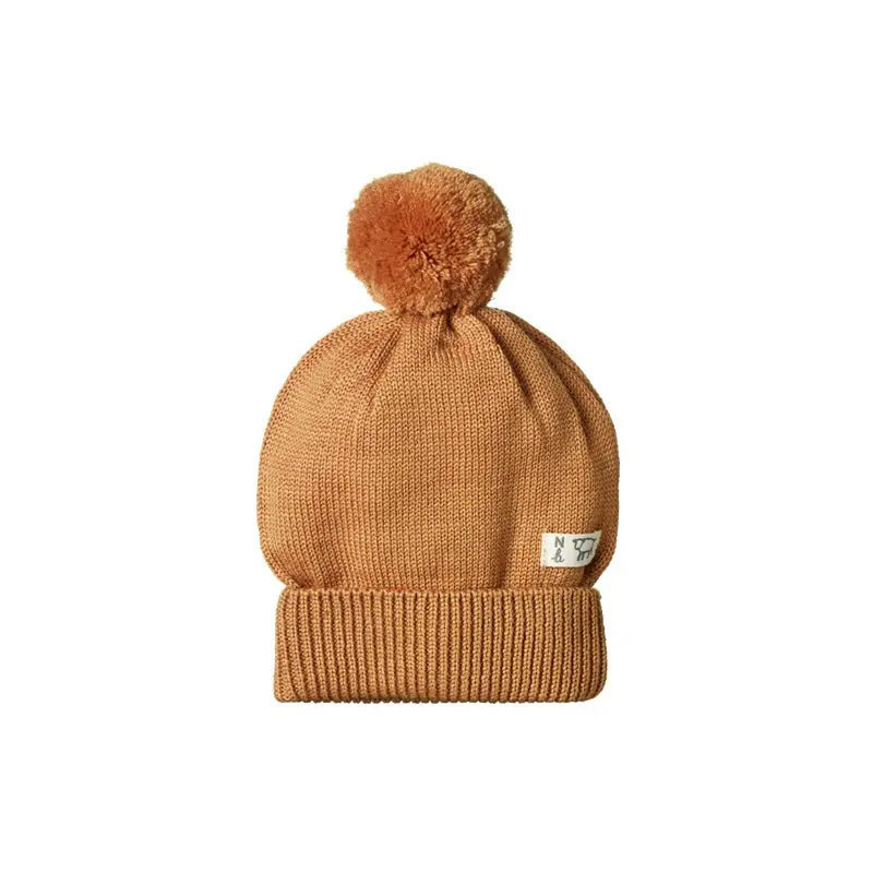 Nature Baby - Alpine Pom Pom Beanie - Straw 1