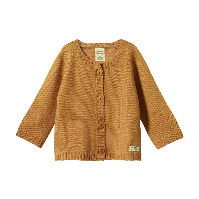 Nature Baby - Merino Knit Cardigan - Straw 1