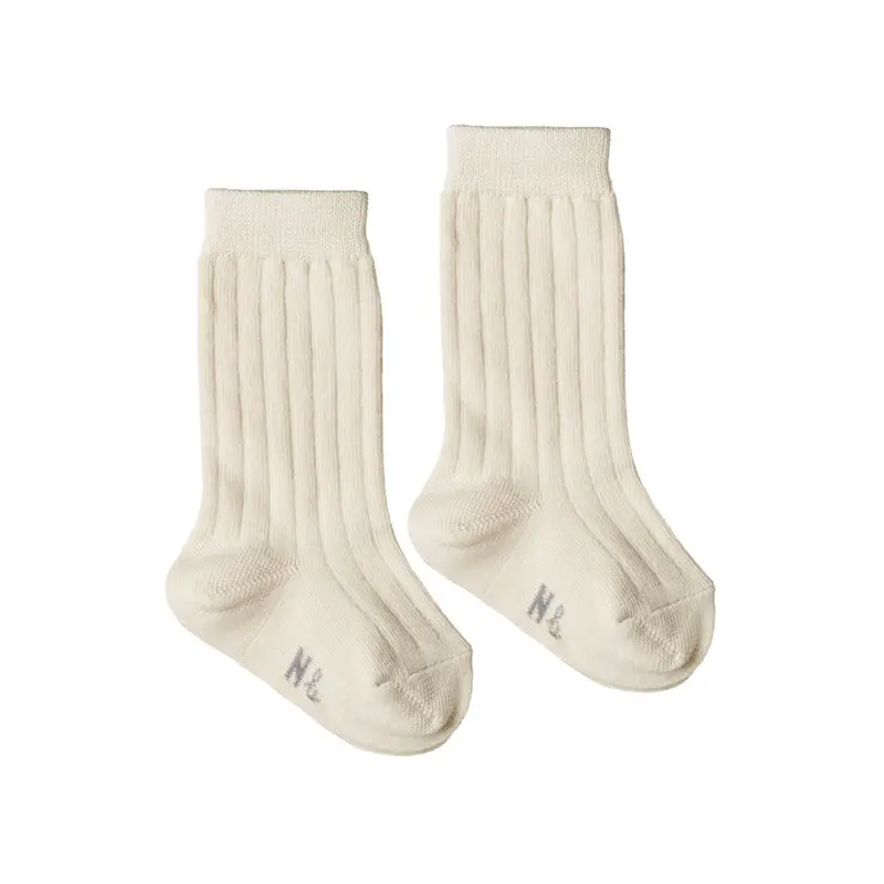 Nature Baby - Organic Cotton Rib Socks - Natural 1