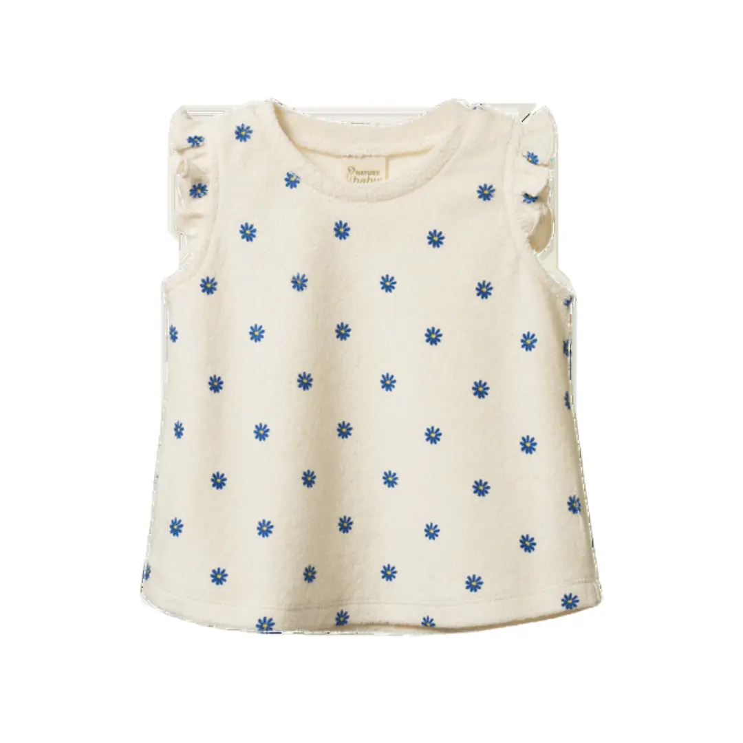 Nature Baby - Fleur Tee Terry - Daisy Daze Blue 1