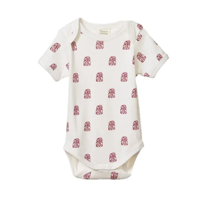 Nature Baby - Short Sleeve Body Suit - Tiki Print 1