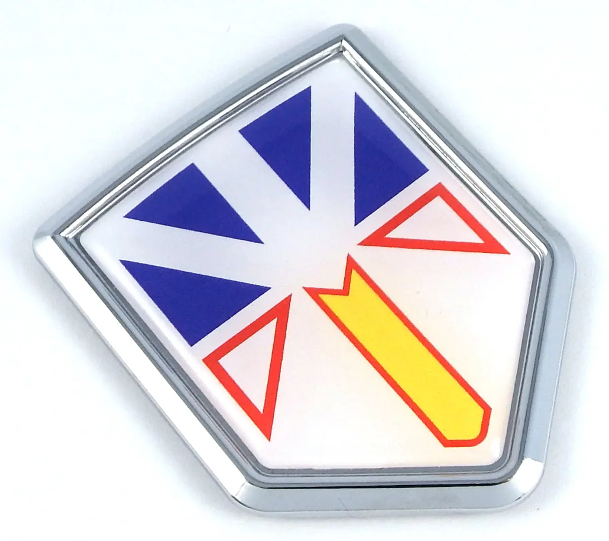 Newfoundland Canada Flag Car Chrome Emblem Decal 1