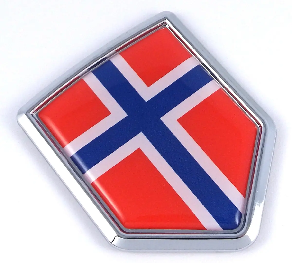 Car Chrome Decals Cbshd158 Norway Norwegian Flag Car Chrome Emblem 3D Decal Bumper Sticker 1