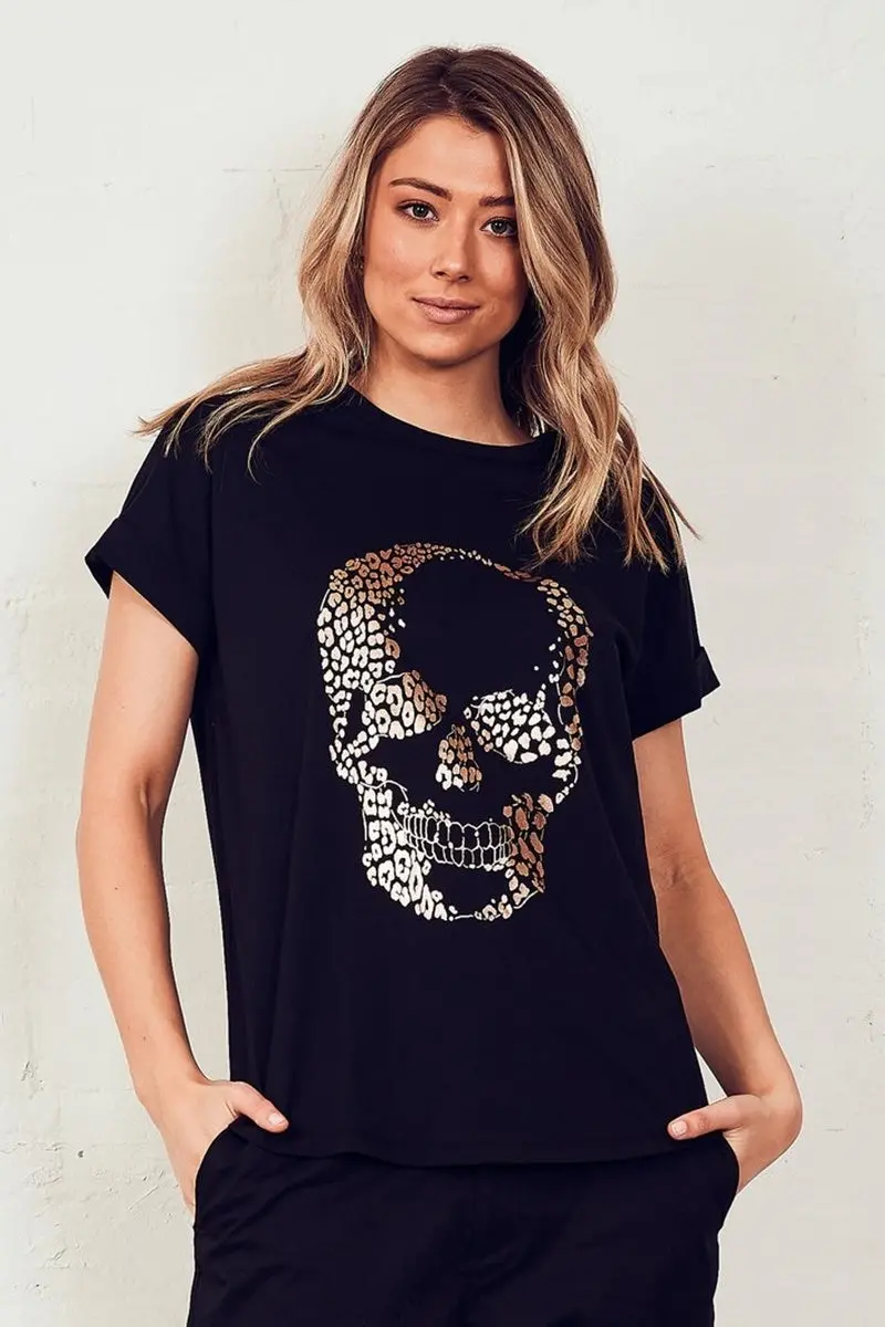 The Others - The Vintage Tee - Black With Foil Skull 1