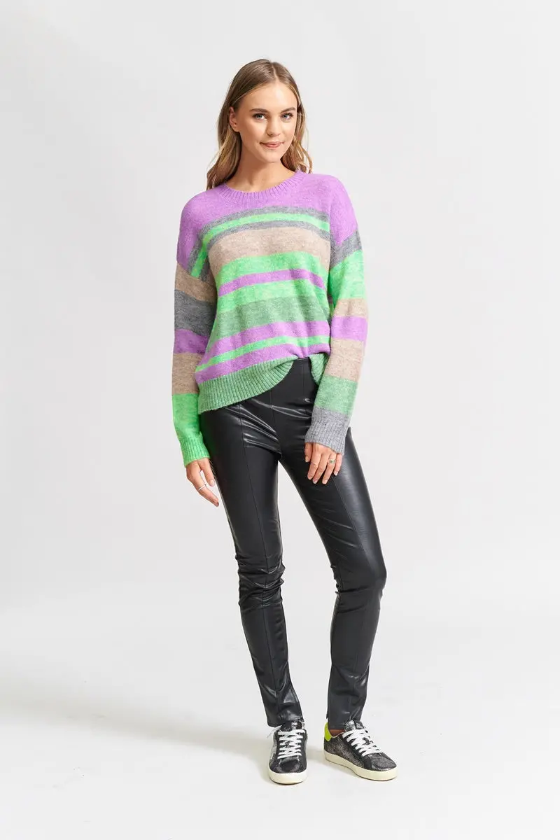 The Others - The Multi Stripe Knit - Lilac Lime Stripe 1