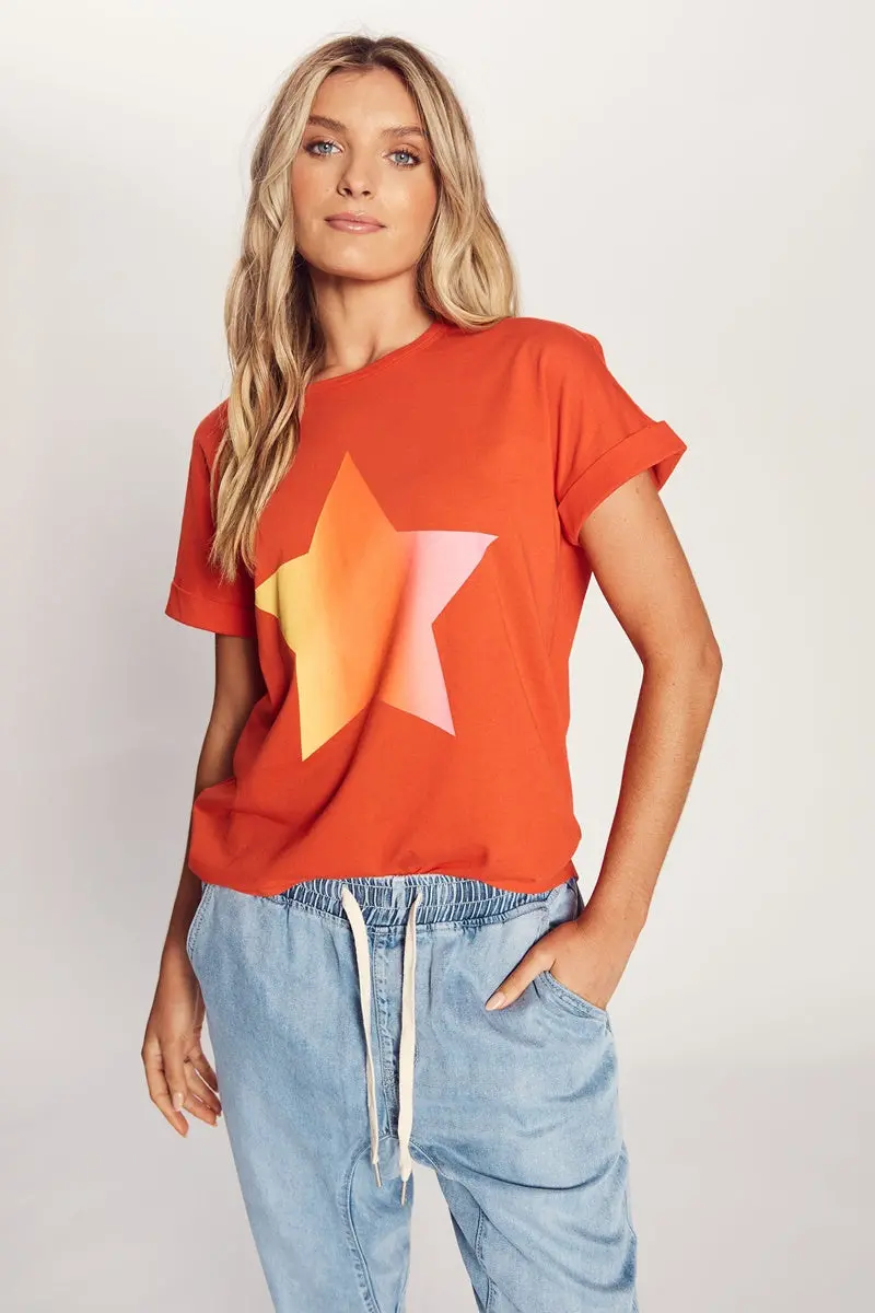 The Others - The Relaxed Tee - Tangelo Ombre Star 1