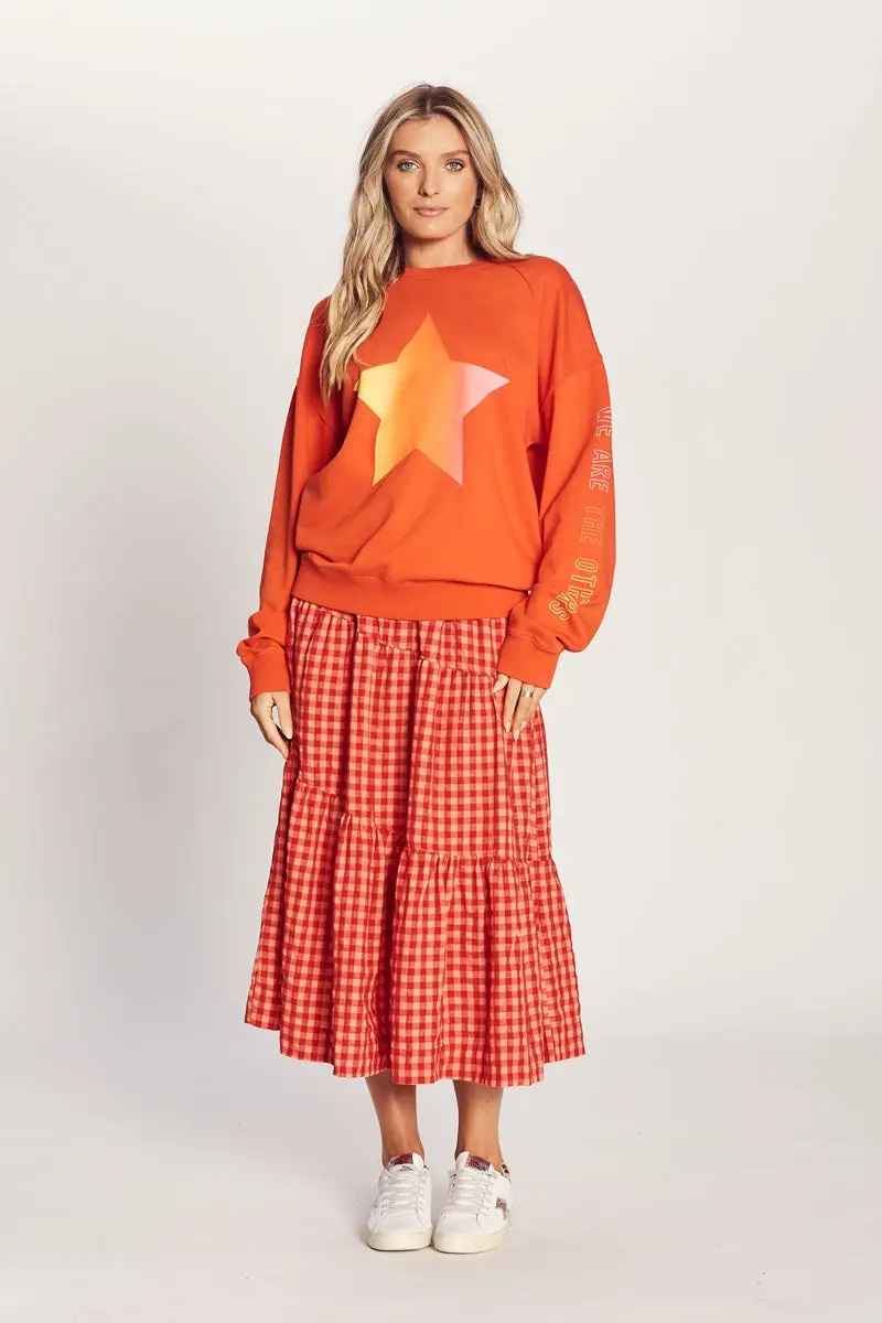 The Others - The Vintage Sweat - Tangelo Ombre Star 1