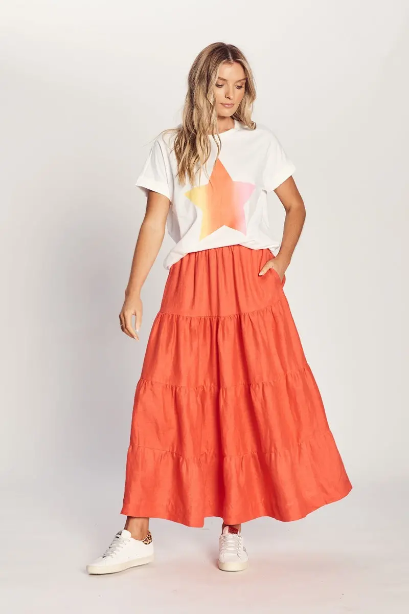 The Others - The Relaxed Tee - White Ombre Star 1