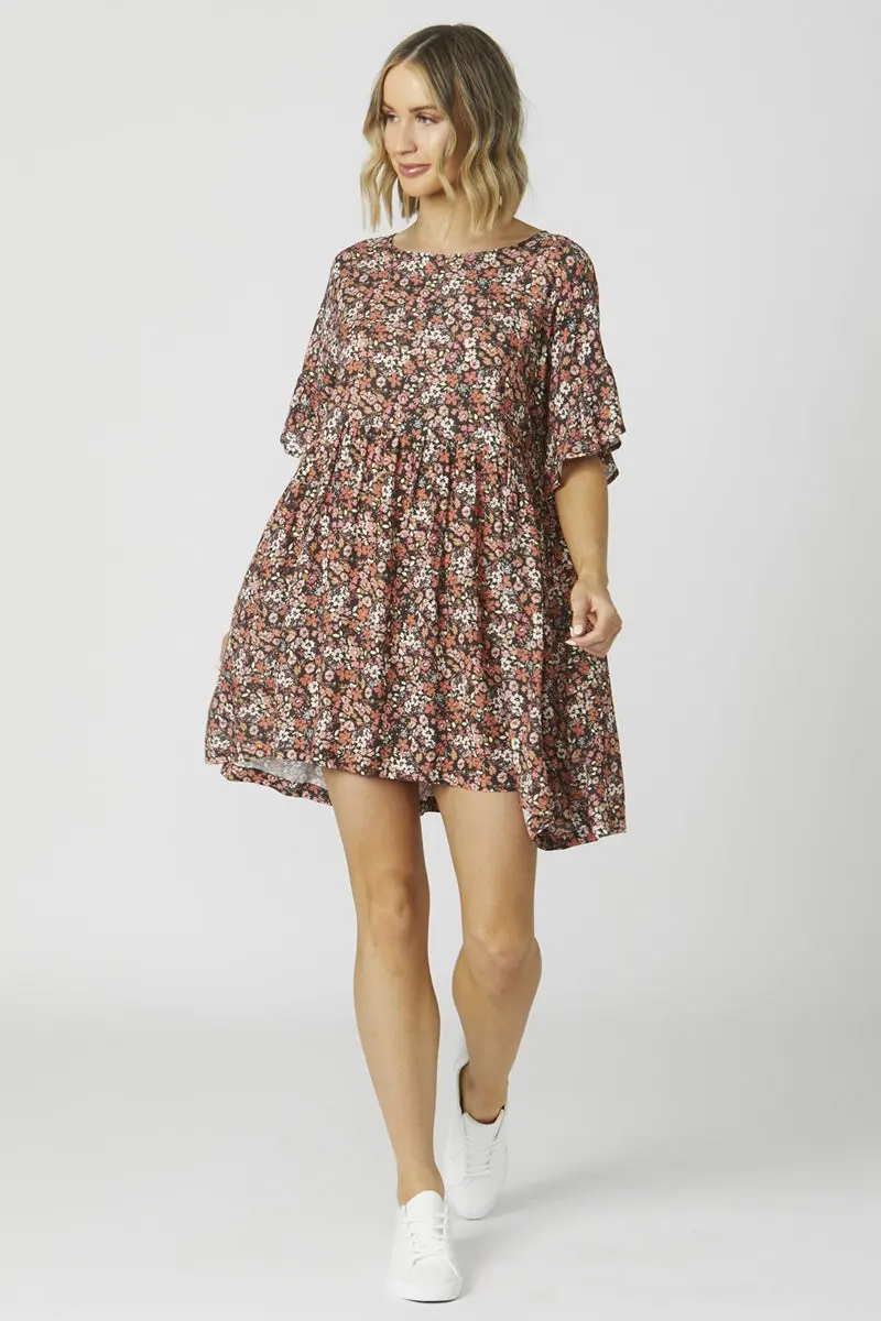 Sass - Penny Dress - Choc Ditsy 1