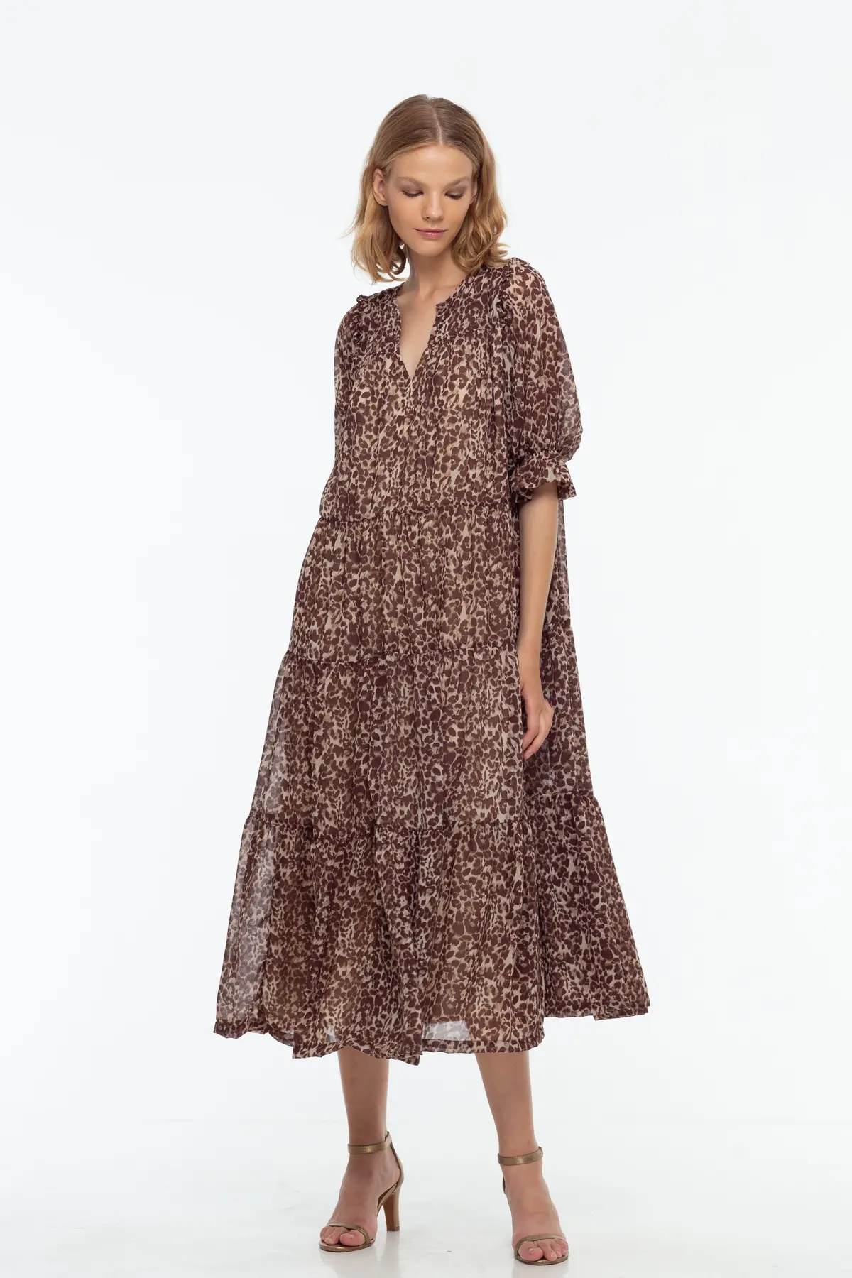 Blak - Promise Midi Dress - Leopard Print 1