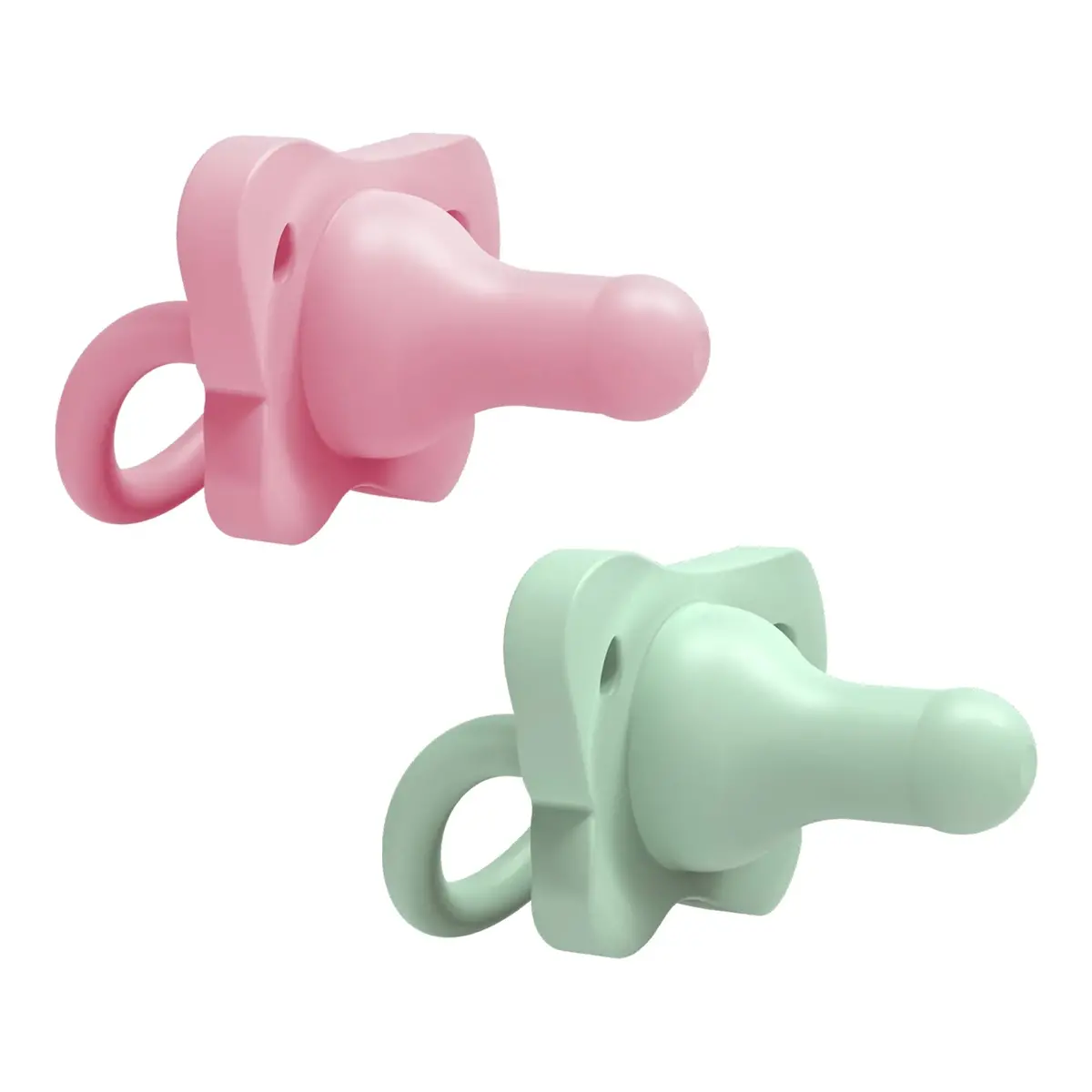 Chupete Una Sola Pieza 0-6M 2Un, Rosado Y Verde (Happy Paci), Dr.Brown's 1