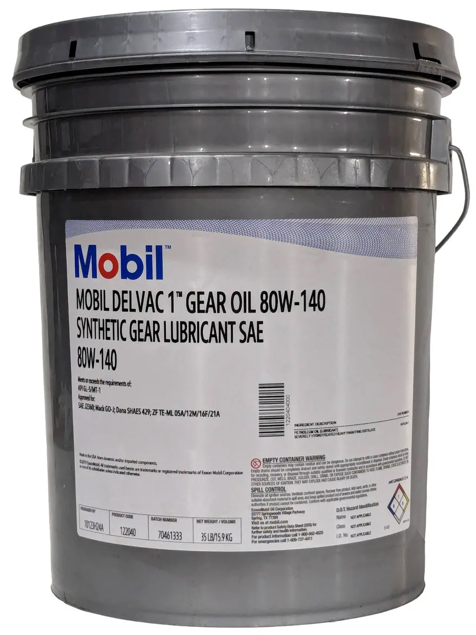 Mobil Delvac 1 Synthetic Gear Lube 80W-140 1