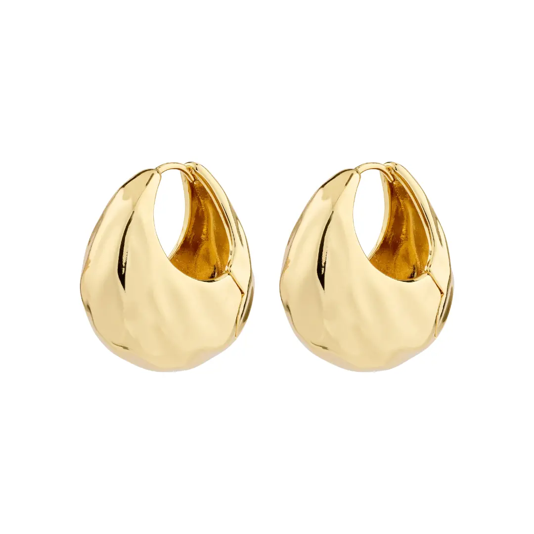 Pilgrim - Believe Recycled  Chunky Hoop Earrings - Gold 1