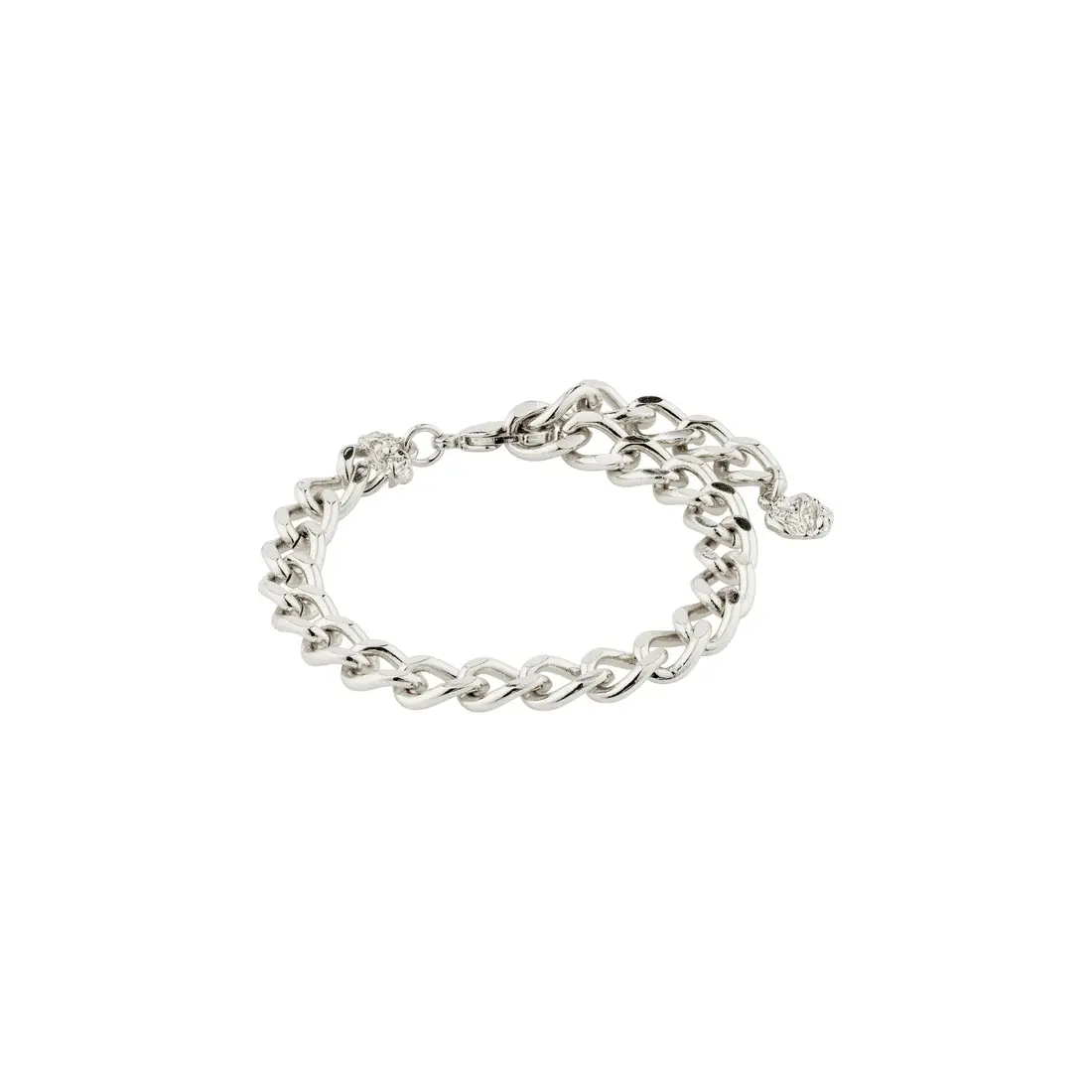 Pilgrim - Charm Recycled Curb Chain Bracelet - Silver 1