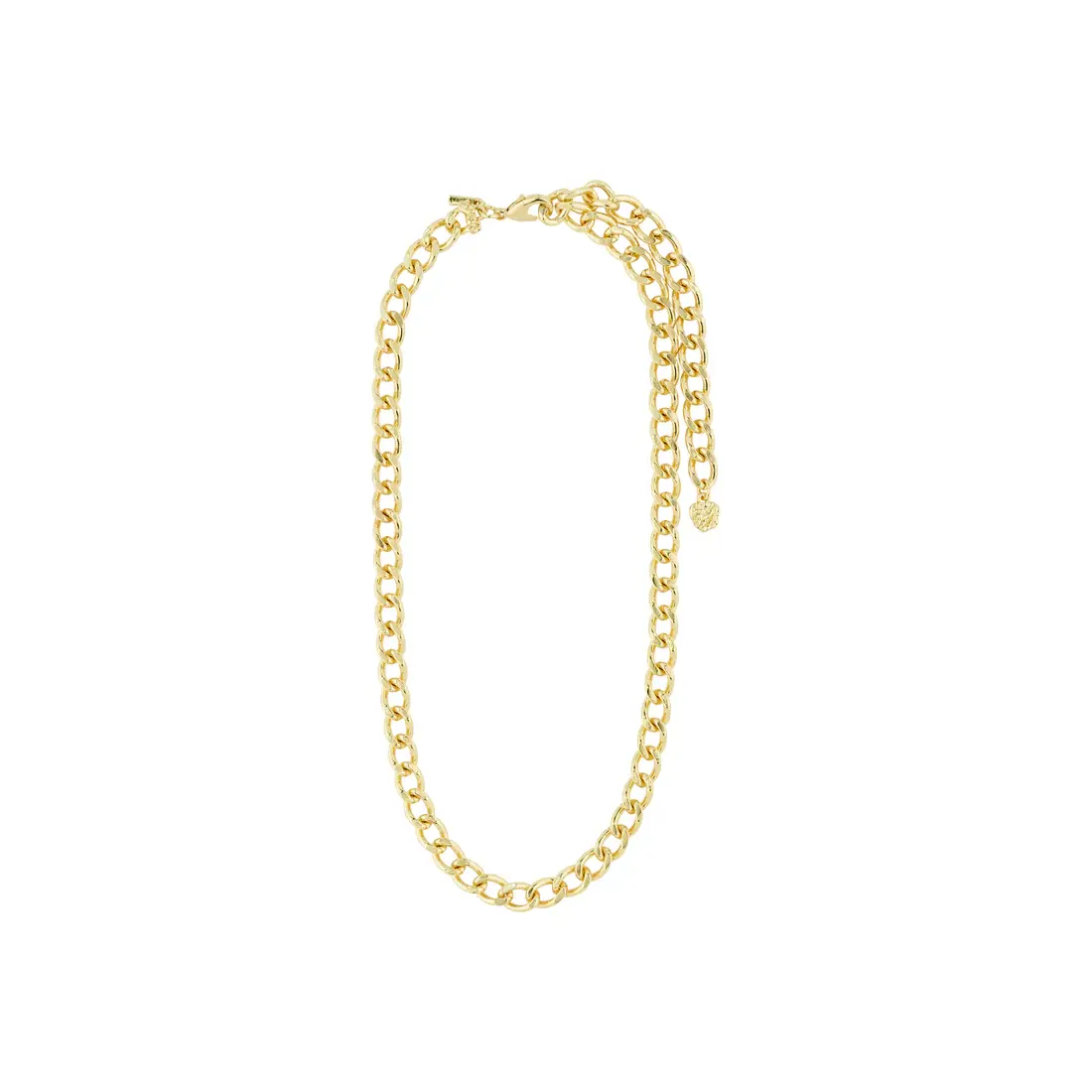 Pilgrim - Charm Recycled Curb Necklace - Gold Plated 1