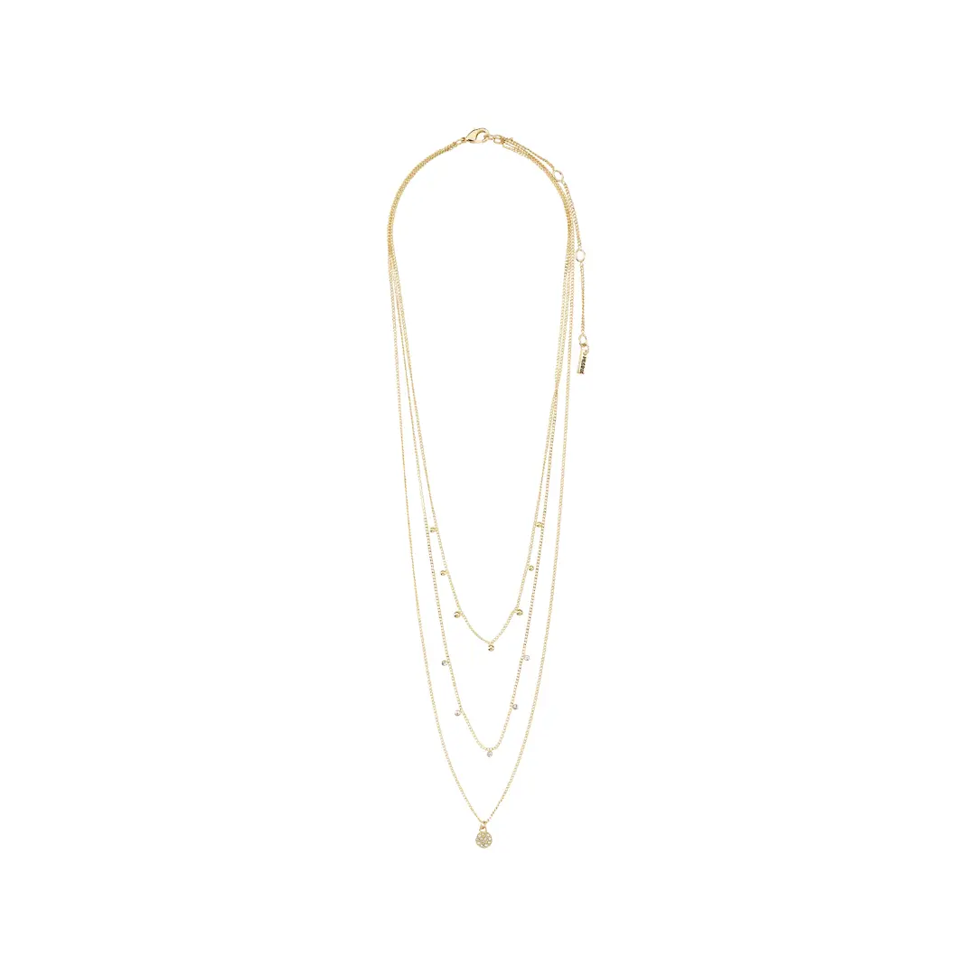Pilgrim - Chayenne  Recycled Crystal  Necklace - Gold 1