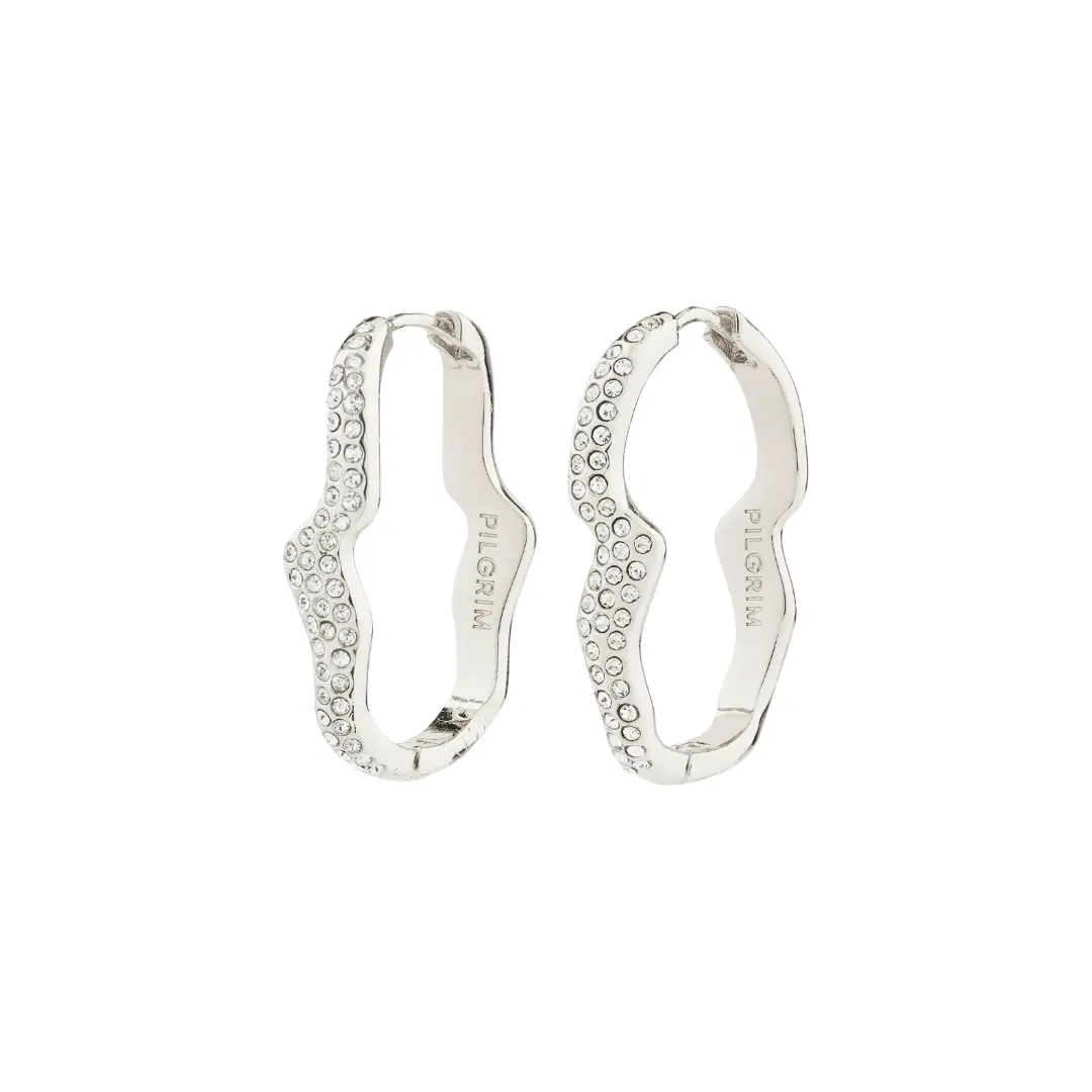 Pilgrim - Connect Crystal Earrings - Silver 1