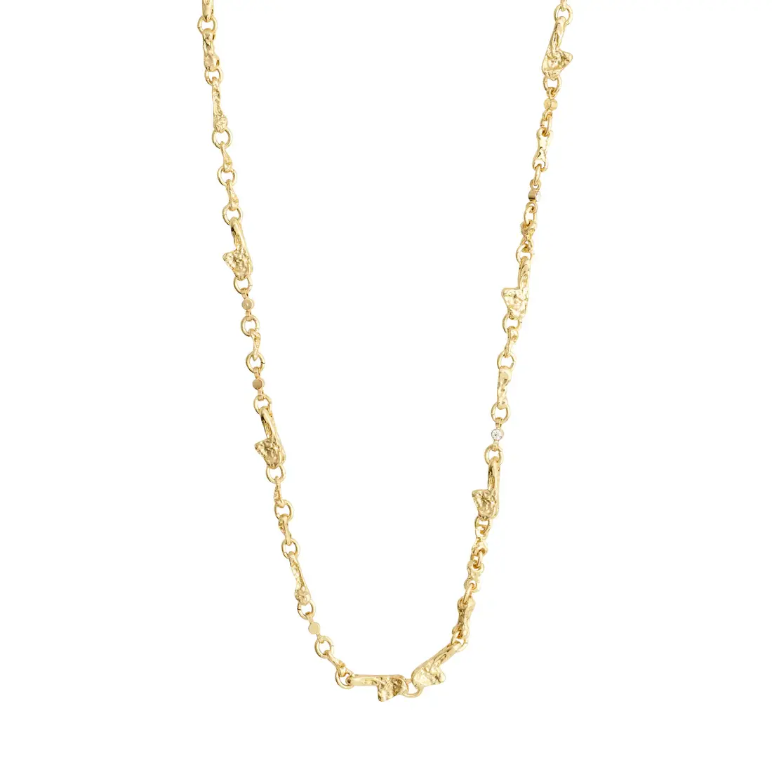 Pilgrim - Hallie Organic Shaped Crystal Necklace - Gold Plated 1