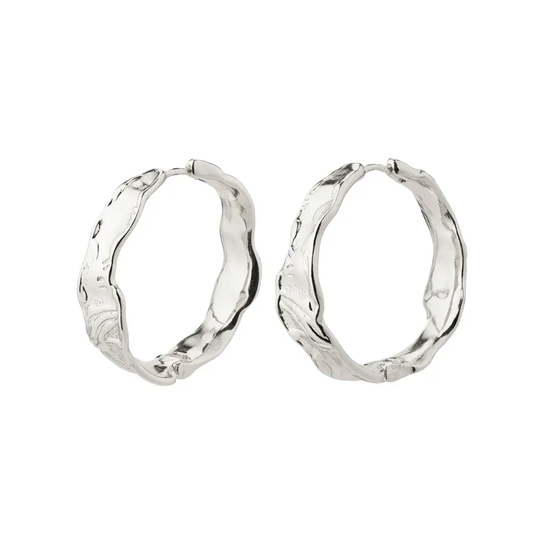 Pilgrim - Julita Recycled Hoop Earrings - Silver 1