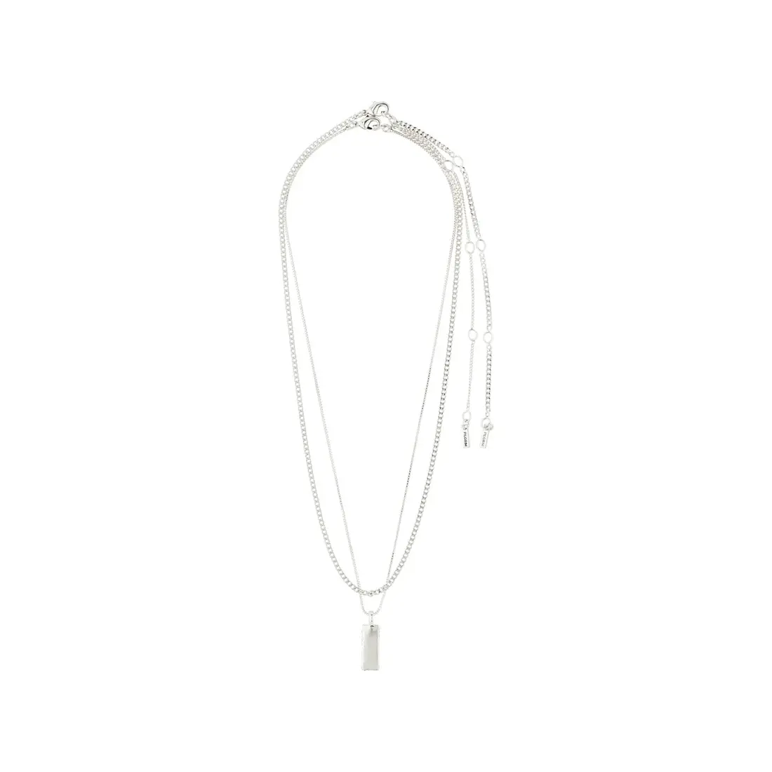 Pilgrim - Star Recycled Necklace 2-In-1 Set - Silver Plated 1