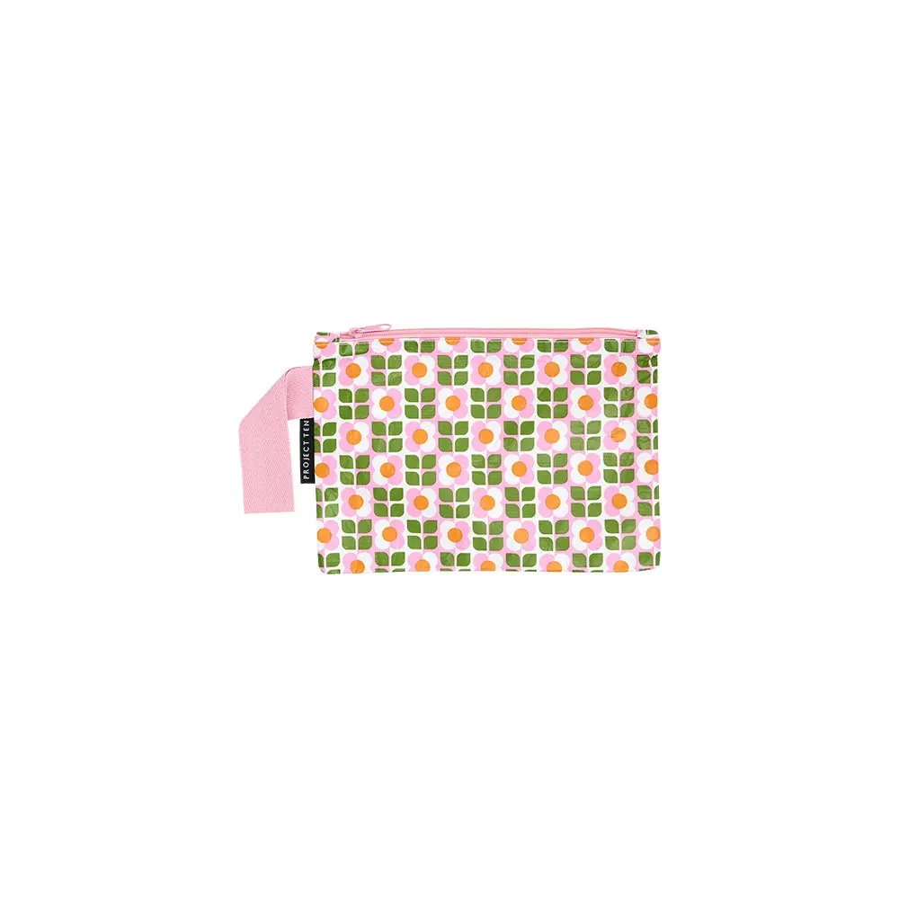 Project Ten - Mini Zip Pouch - Flower Field 1