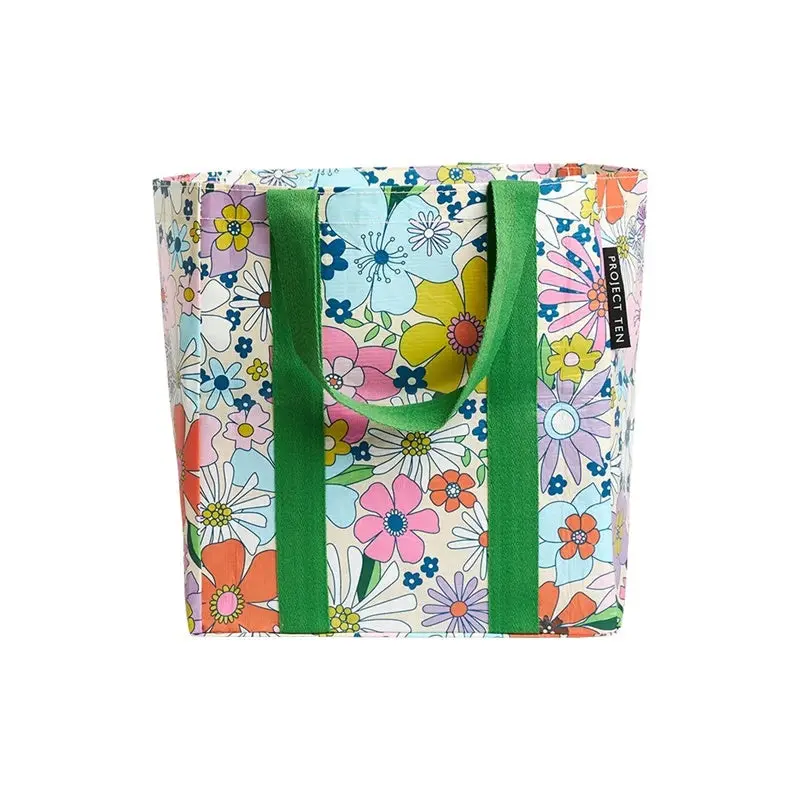Project Ten - Shopper Tote Bag - Wild Flowers 1