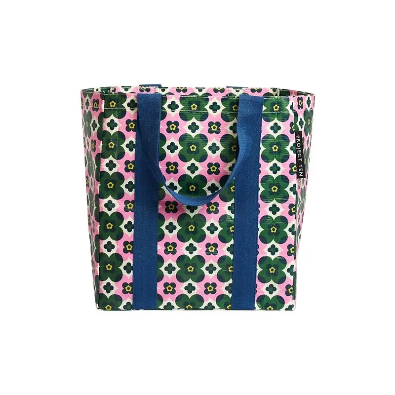 Project Ten - Shopper Tote Bag - Block Floral 1