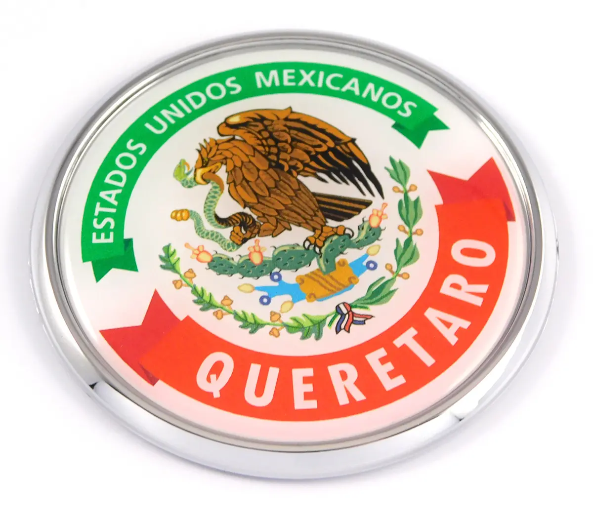Queretaro Mexico Mexican State Car Chrome Round Emblem Decal 3D Badge 2.75" 1
