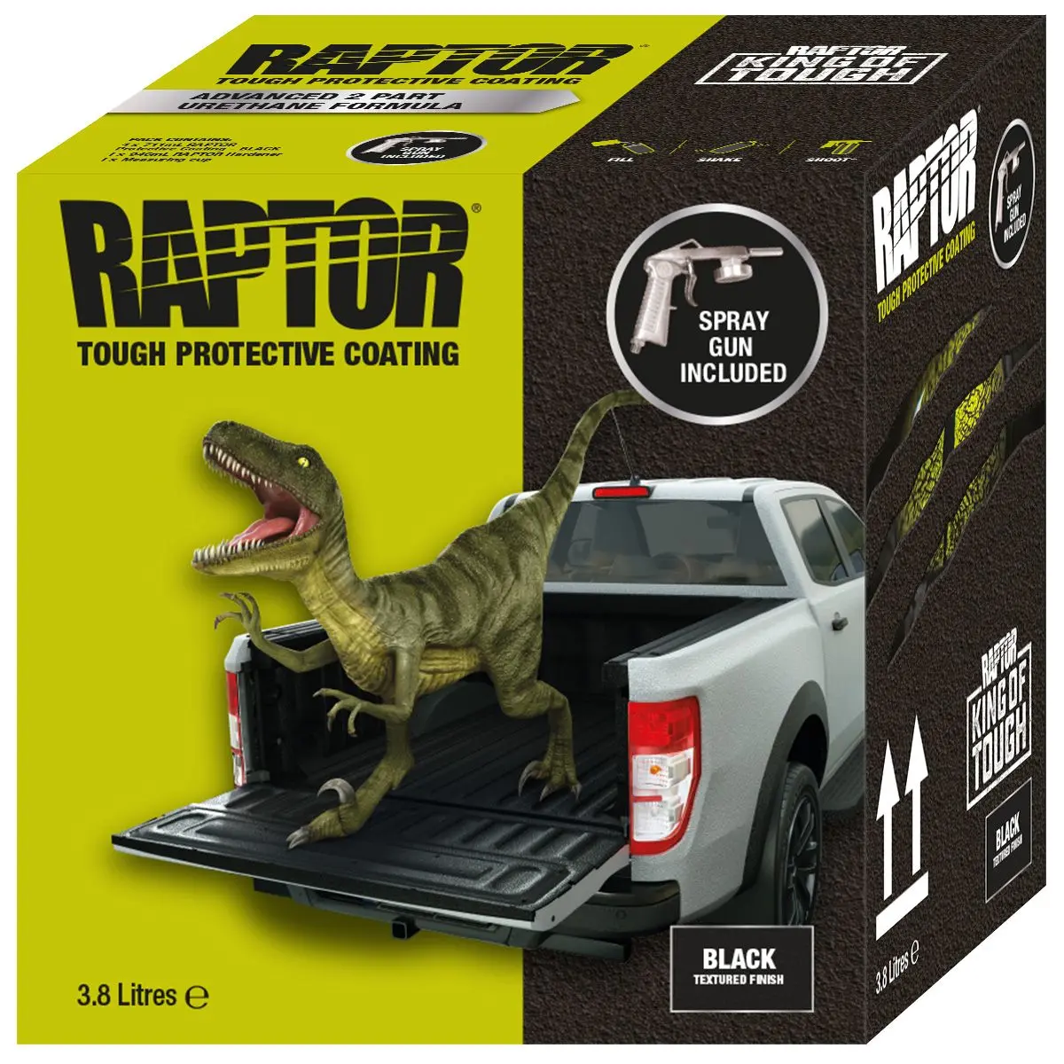 Raptor Spray-On Liner (Black, 4L) + Foc Spraygun 1